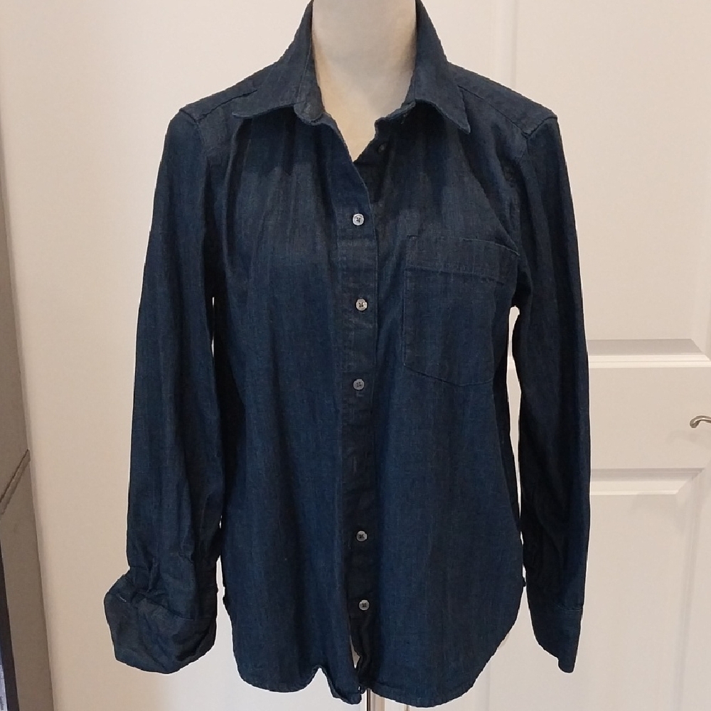 Banana Republic Navy Blue Denim Shirt